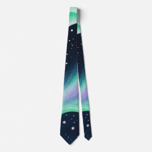 Aurora Borealis, Grönt och Lila mönster Slips