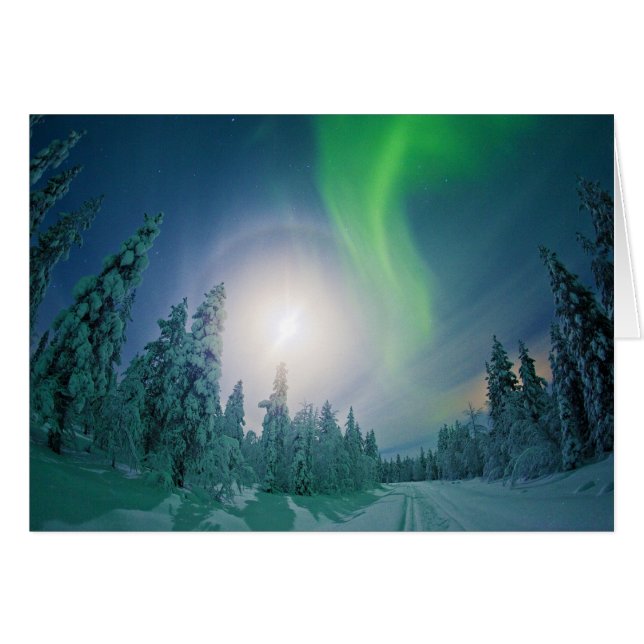 Aurora Borealis Hälsningskort (Framsidan Horizontal)