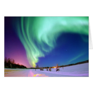 Aurora Borealis i Alaska Hälsningskort