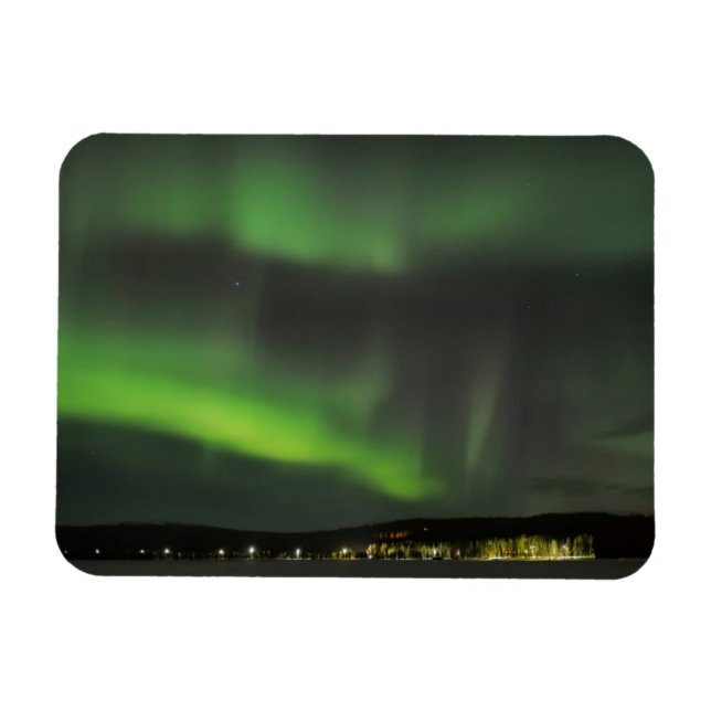 Aurora borealis i rektangulärmagnet himlar magnet (Horisontell)