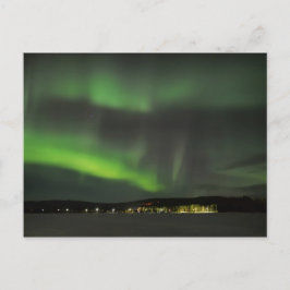 Aurora borealis i vykortet himmel vykort
