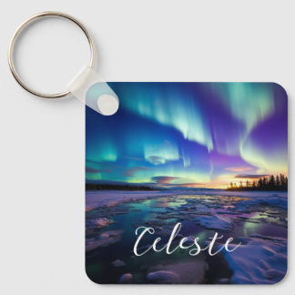 Aurora Borealis Iridescent Twilight Nyckelring