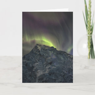 Aurora Borealis Isberg Jokulsarlon Island Kort