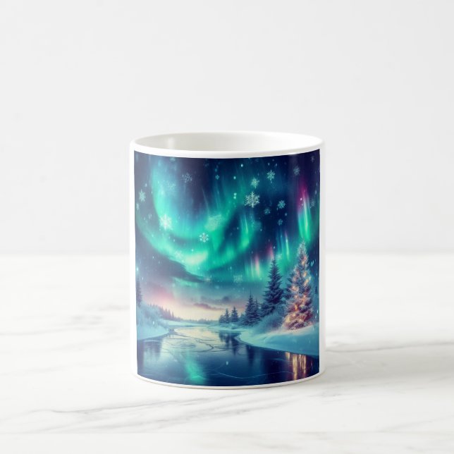 aurora borealis/jul/vinter kaffemugg (Center)