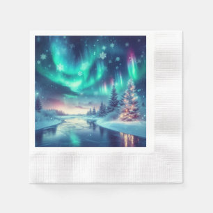 aurora borealis/jul/vinter pappersservett