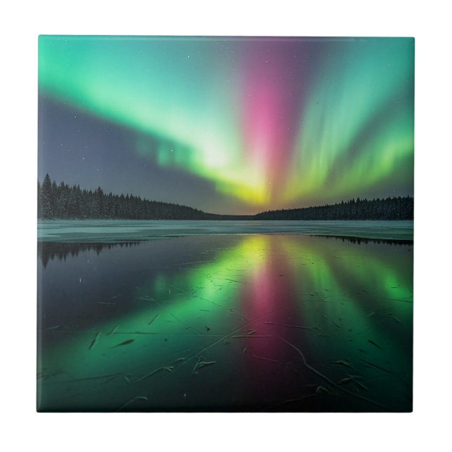 Aurora Borealis Kakelplatta (Framsidan)