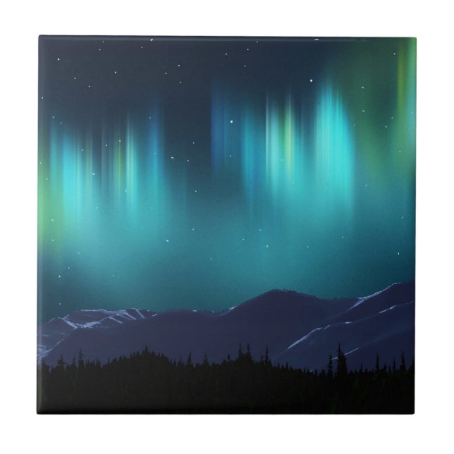 Aurora Borealis Kakelplatta (Framsidan)