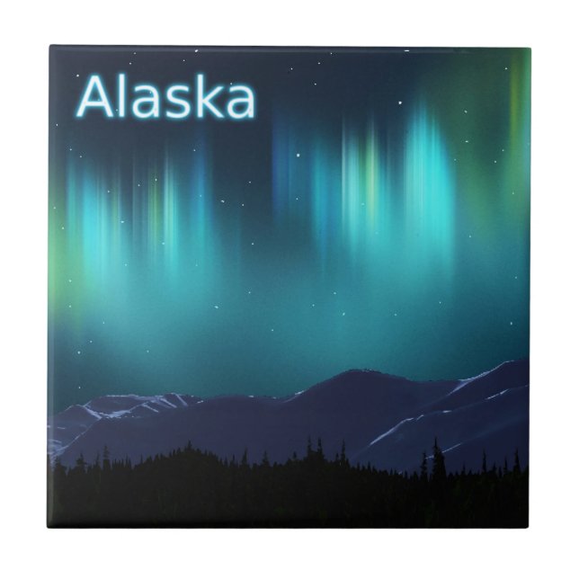 Aurora Borealis Kakelplatta (Framsidan)