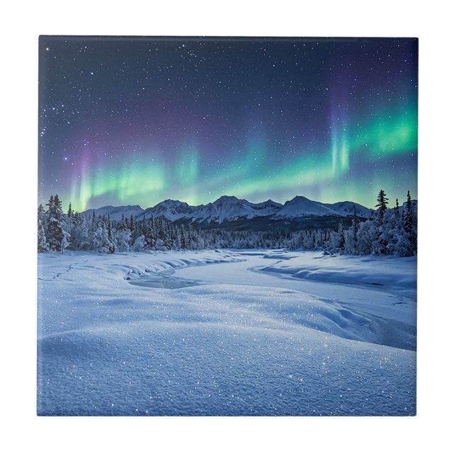 Aurora Borealis Kakelplatta (Framsidan)