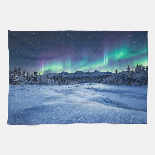 Aurora Borealis Kökshandduk (Horisontell)