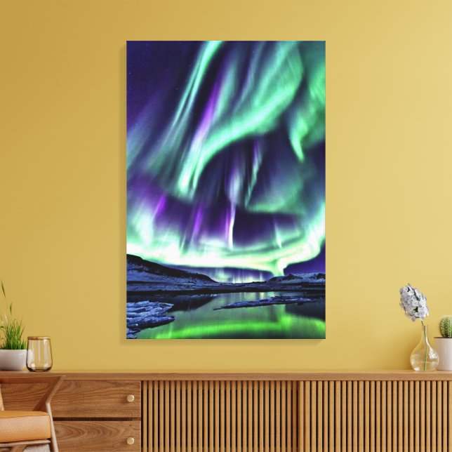 Aurora Borealis Konst Canvastryck (Insitu (Vardagsrum))
