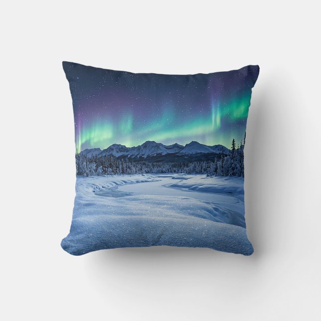 Aurora Borealis Kudde (Framsida)