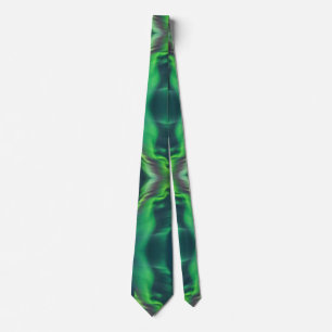 Aurora Borealis Mystical Boho Grönt Blue Neck Tie Slips