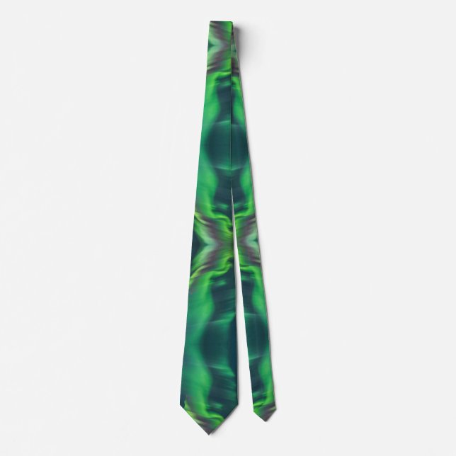 Aurora Borealis Mystical Boho Grönt Blue Neck Tie Slips (Framsida)