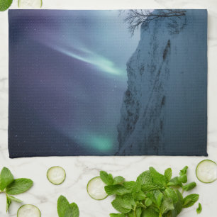 Aurora Borealis Natt Kökshandduk