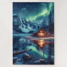 Aurora Borealis Nordiska naturområdet liggande