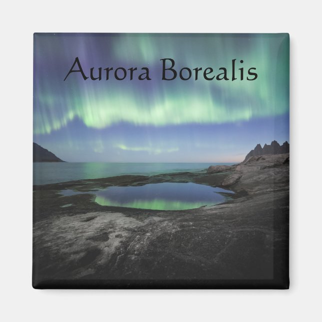 Aurora Borealis Norge Magnet (Framsidan)