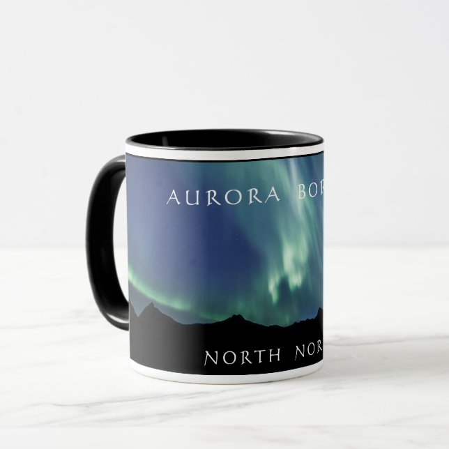 Aurora Borealis Norge Mugg (Framsida vänster)