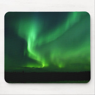 Aurora Borealis norra ljus Alaska himlar Grönt Musmatta