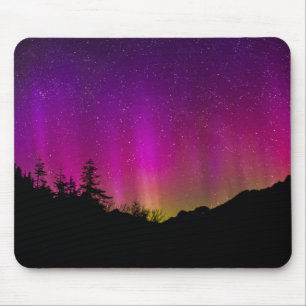 Aurora Borealis norra ljus Alaska himlar Grönt Musmatta