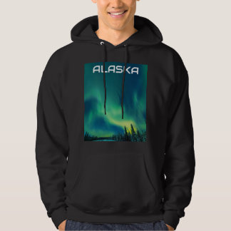 Aurora Borealis norra ljus Alaska himlar natt H Hoodie