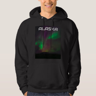 Aurora Borealis norra ljus Alaska himlar natt Hoodie
