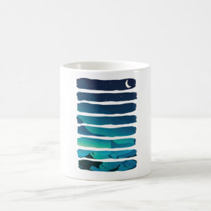 Aurora Borealis norra Ljus Alaska Natten Himlar Kaffemugg