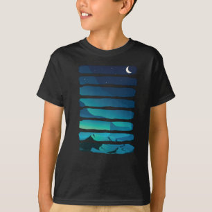 Aurora Borealis norra Ljus Alaska Natten Himlar T Shirt