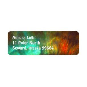Aurora Borealis, norra Ljus - Anpassadet Returadress Etikett