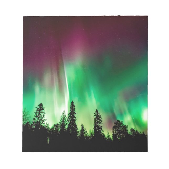 Aurora borealis norra ljus anteckningsblock (Framsida)