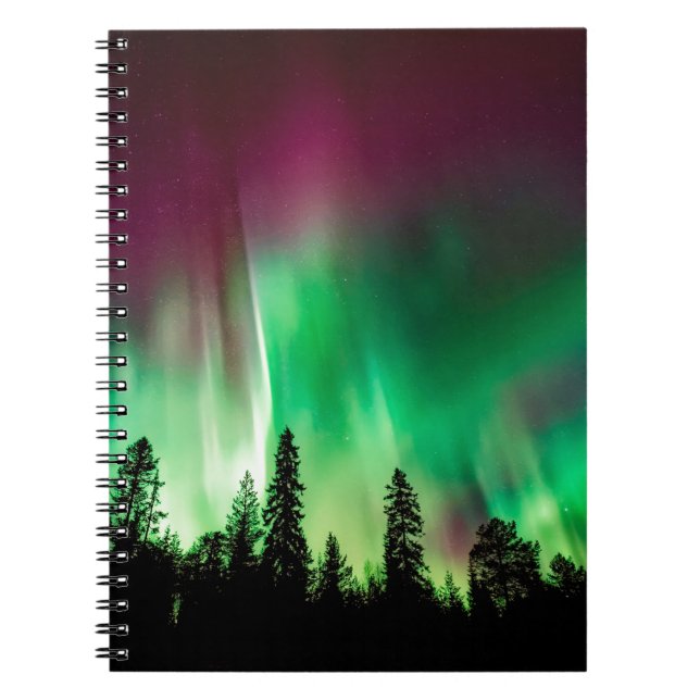 Aurora borealis norra ljus anteckningsbok (Framsidan)