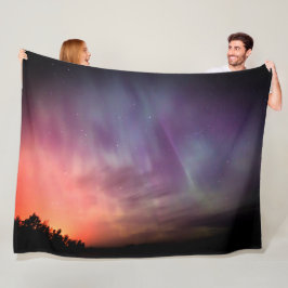Aurora Borealis Norra ljus Arktiska natten himlar Fleecefilt