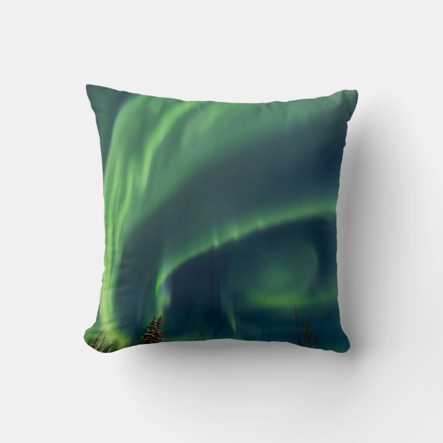 Aurora Borealis Norra ljus Arktiska natten himlar Kudde (Framsida)