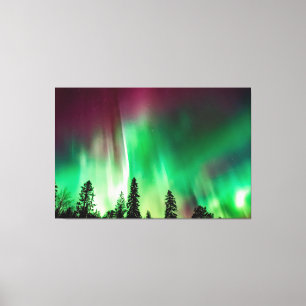 Aurora borealis norra ljus bordstablett canvastryck