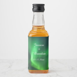 Aurora Borealis norra ljus Bröllop Spritflaskor Etikett