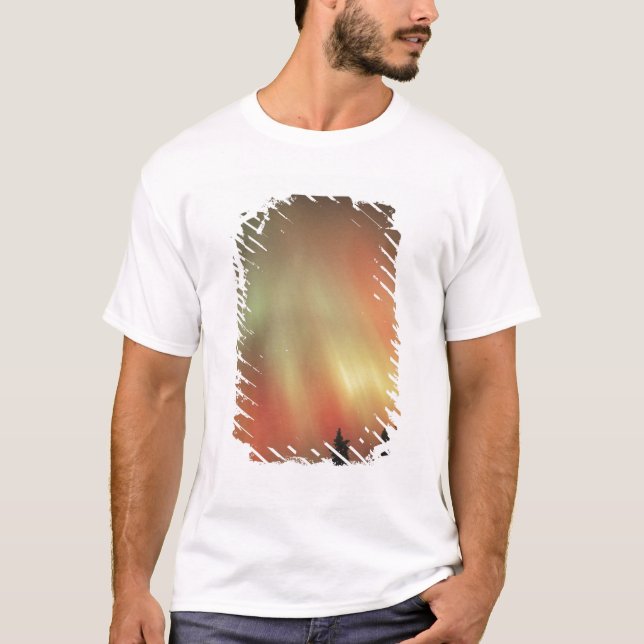 Aurora Borealis, norra Ljus, Fairbanks Tee Shirt (Framsida)