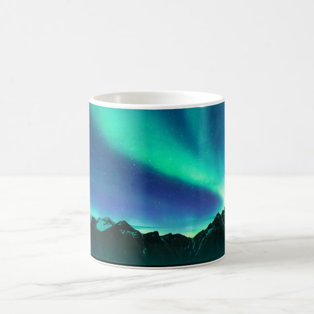 Aurora Borealis norra Ljus Kaffemugg (Center)