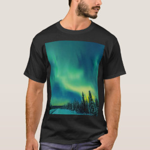 Aurora Borealis Norra ljus Norge Arktis T Shirt