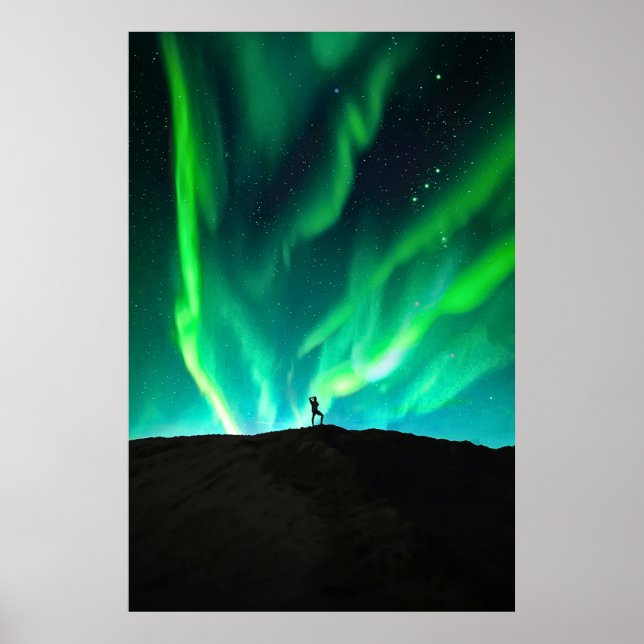 Aurora Borealis norra Ljus Poster (Framsidan)