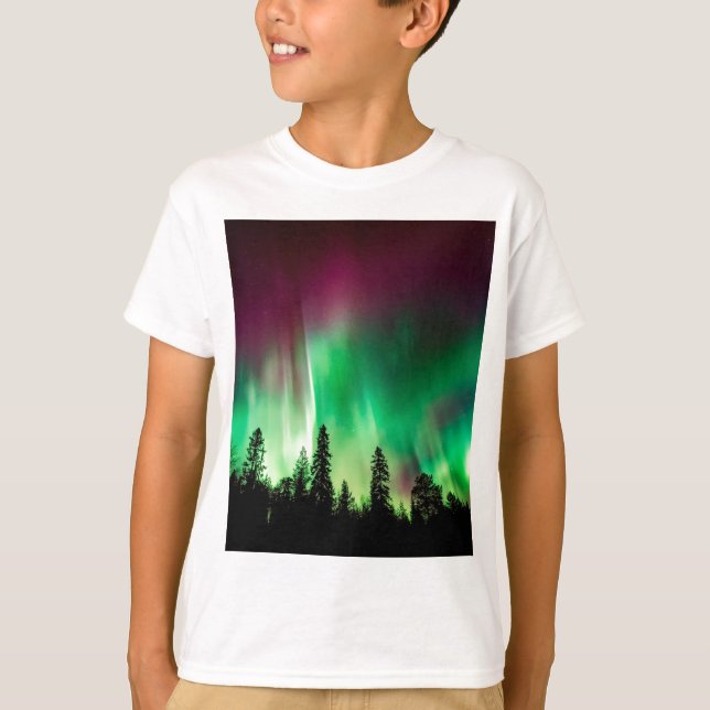 Aurora borealis norra ljus t shirt (Framsida)