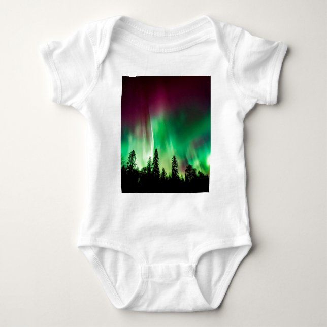 Aurora borealis norra ljus t-shirt (Framsida)