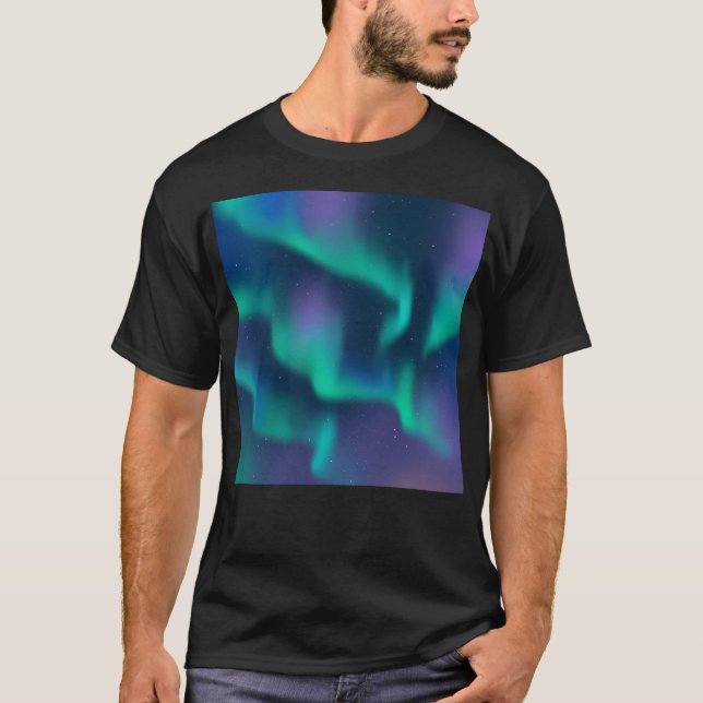 Aurora Borealis norra Ljus T Shirt (Framsida)