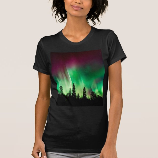 Aurora borealis norra ljus tee shirt (Framsida)
