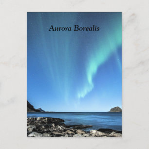 Aurora Borealis, norra Ljus Vykort
