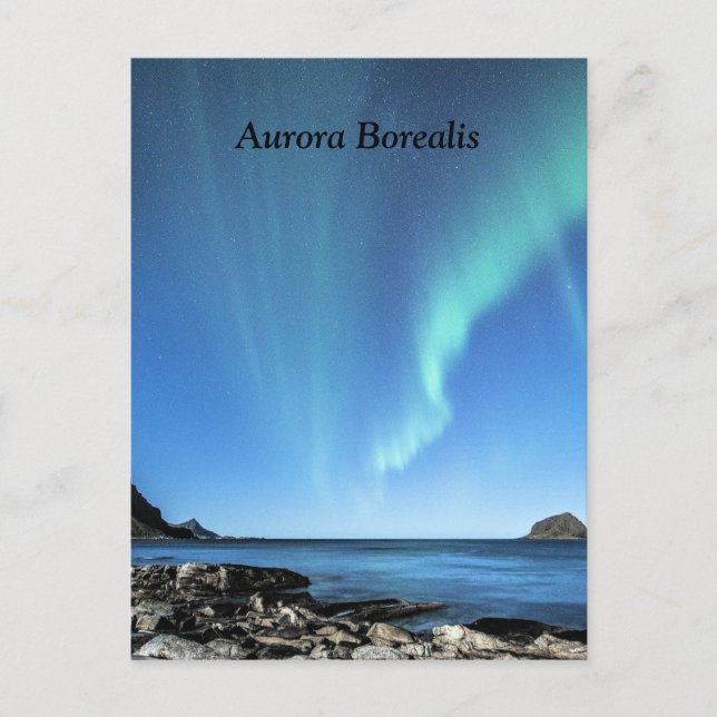 Aurora Borealis, norra Ljus Vykort (Framsida)