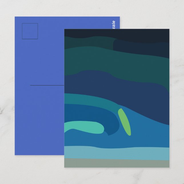 Aurora Borealis norra Ljus Vykort (Fram/baksida)