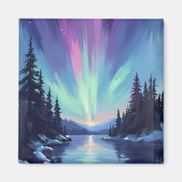 Aurora Borealis | Norrsken Akvarell Magnet
