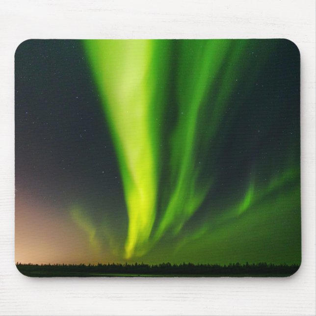 Aurora Borealis Norrsken Alaska himmel Grön Musmatta (Framsidan)