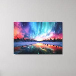 Aurora Borealis, Norrsken, Canvastryck