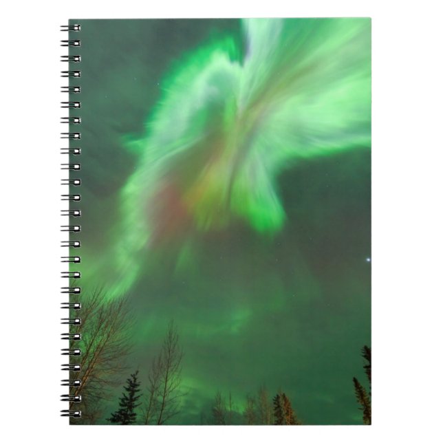 Aurora Borealis Norrsken | Fairbanks Anteckningsbok (Framsidan)